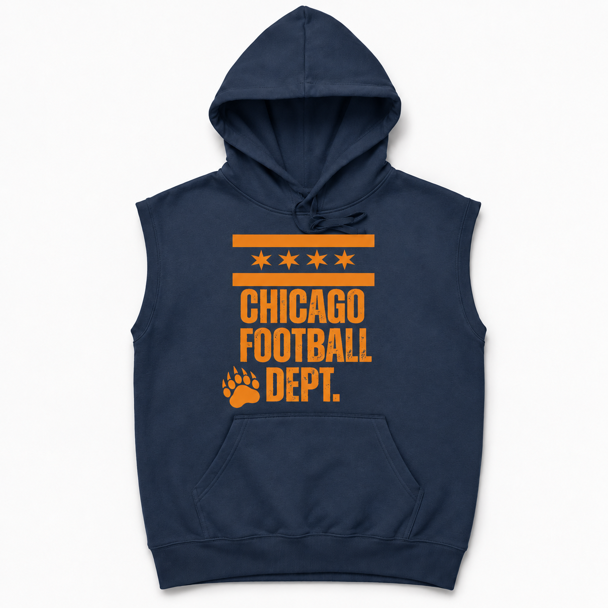Chicago Football Dept. Flag Unisex Sleeveless Hoodie