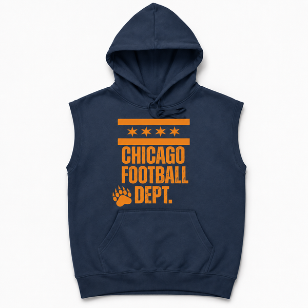 Chicago Football Dept. Flag Unisex Sleeveless Hoodie