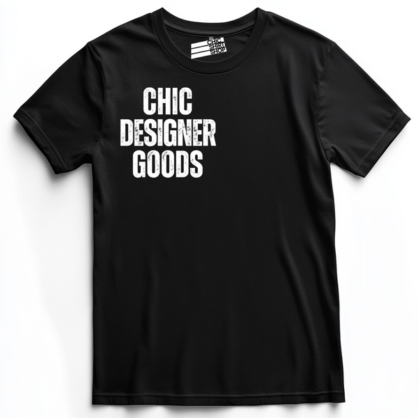 Chic Designer Goods Tee (Distressed Logo)