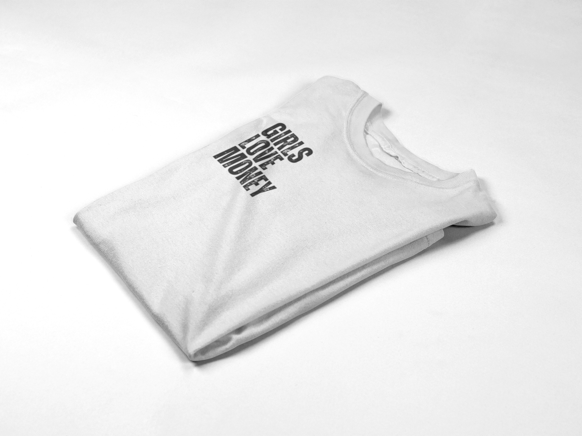 Girls Love Money Distressed Logo Tee