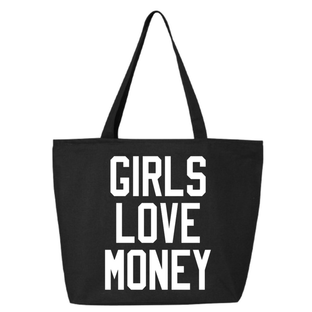 Girls Love Money Jumbo Tote Bag