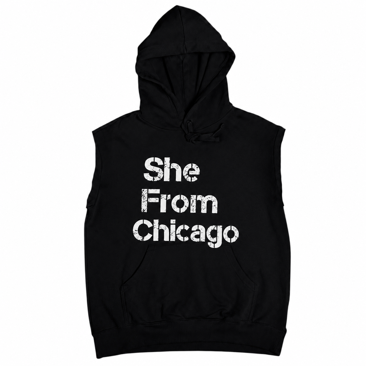 She From Chicago Sleeveless Hoodie
